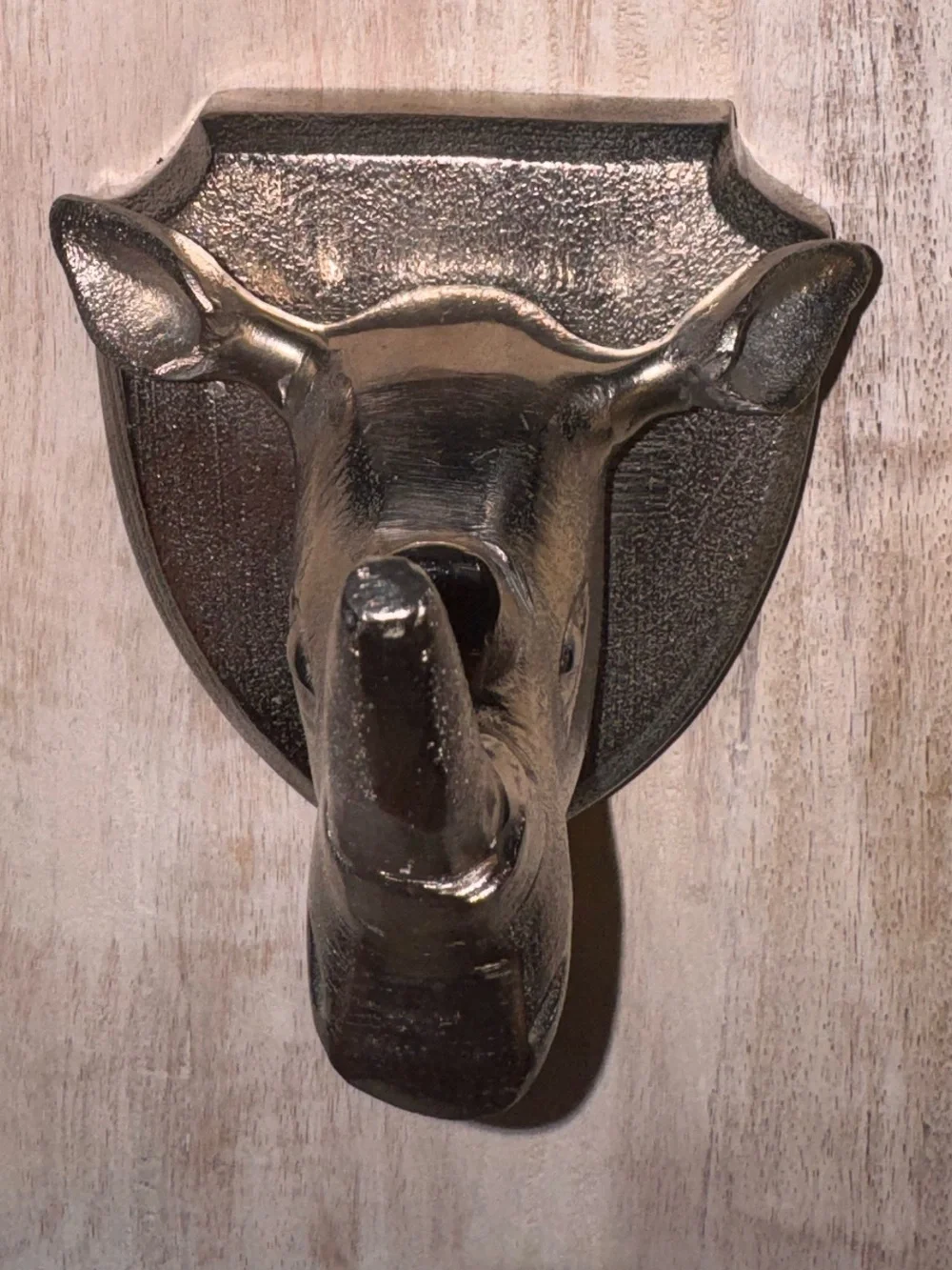 Metallic Rhinoceros Wall Hook